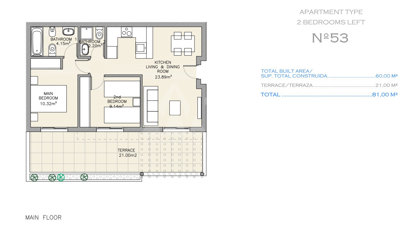 2 ložnice Apartmán v Aguilas - ARE62738 - 1