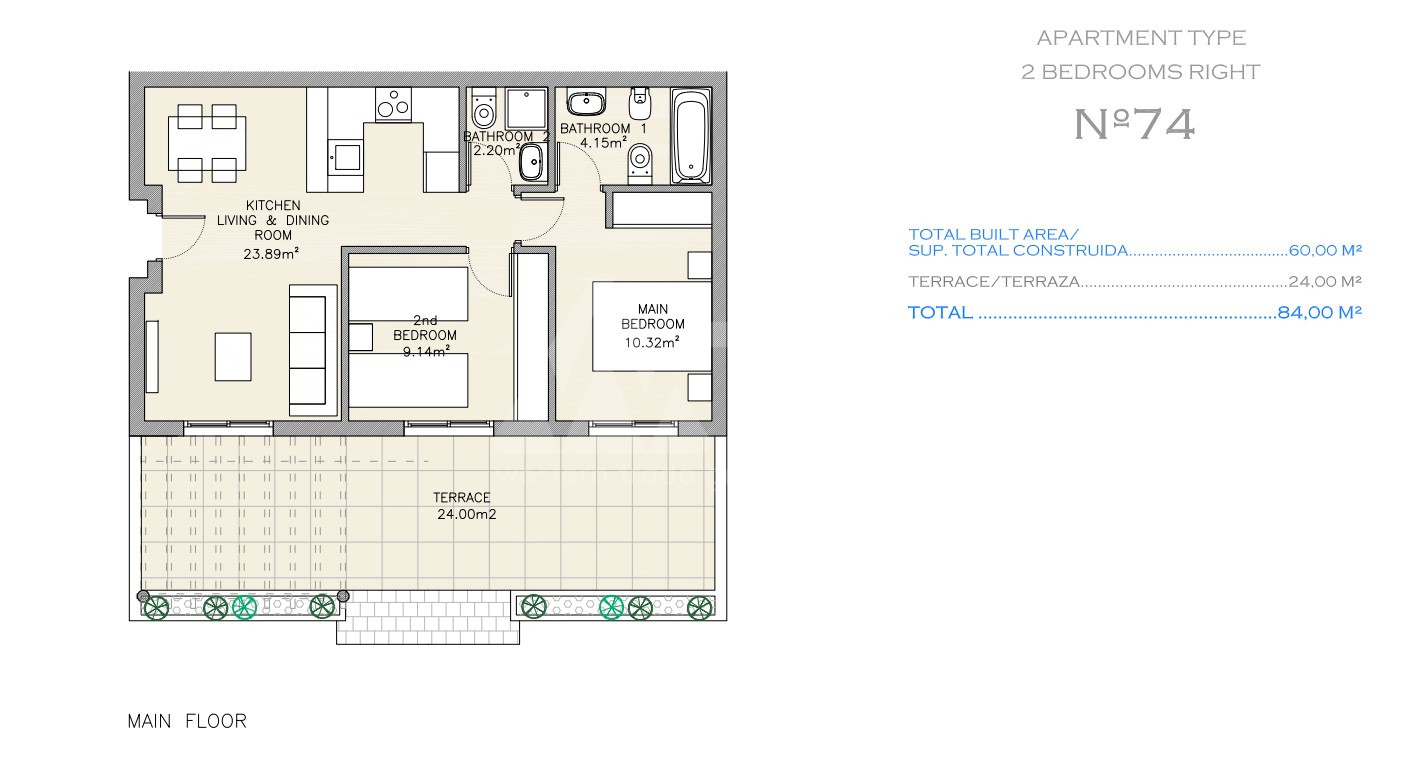 2 ložnice Apartmán v Aguilas - ARE62741 - 1