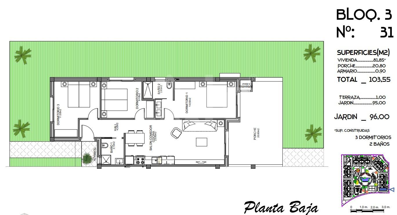 Apartamento de 3 habitaciones en Guardamar del Segura - CN62842 - 1