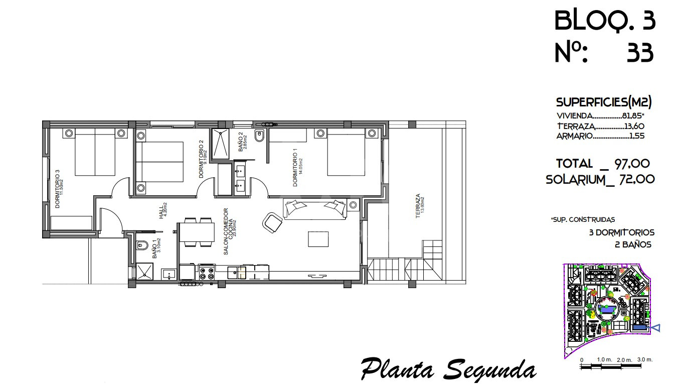 3 Schlafzimmer Penthouse-Wohnung in Guardamar del Segura - CN62844 - 1