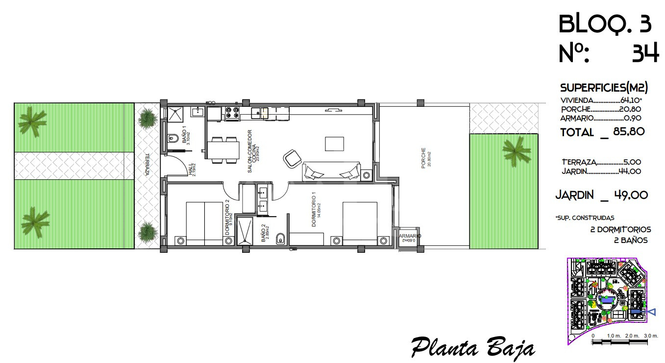 Apartamento de 2 habitaciones en Guardamar del Segura - CN62845 - 1