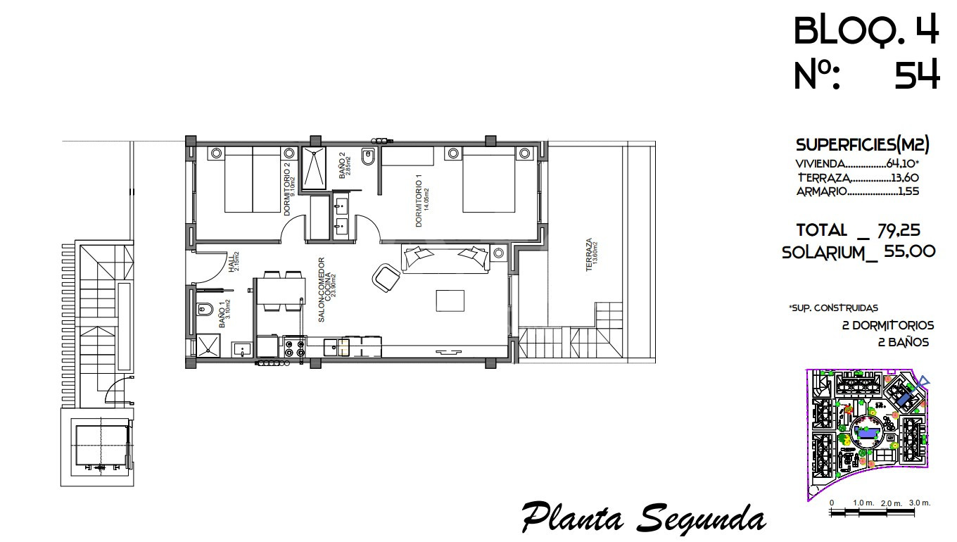 Ático de 2 habitaciones en Guardamar del Segura - CN62865 - 1