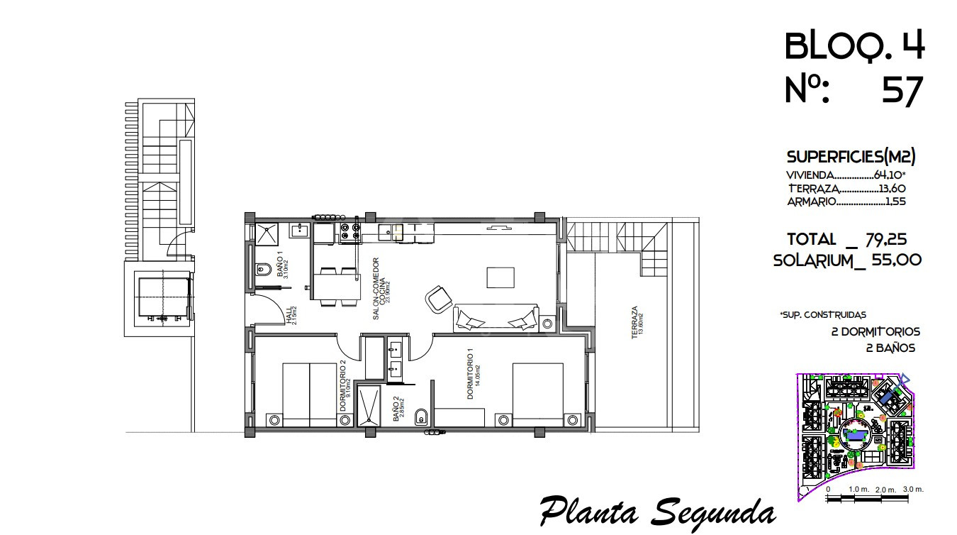 Ático de 2 habitaciones en Guardamar del Segura - CN62868 - 1