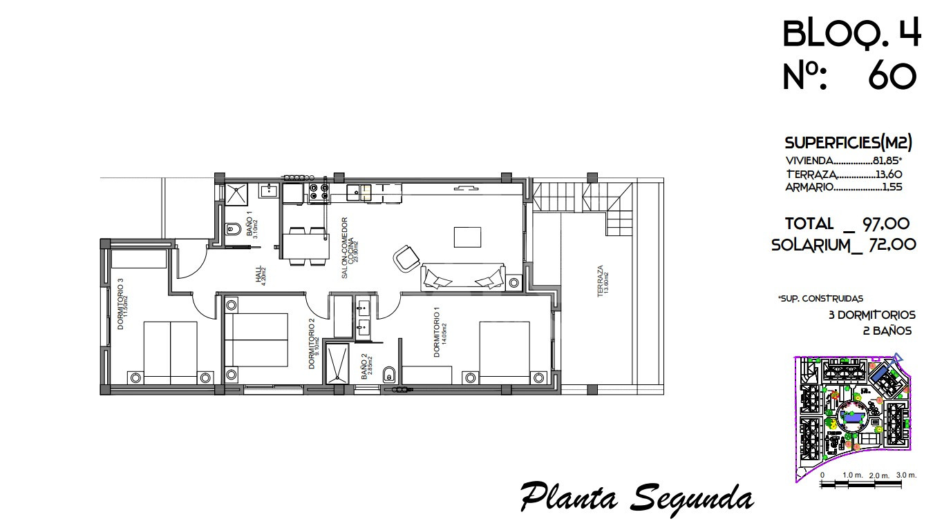 3 Schlafzimmer Penthouse-Wohnung in Guardamar del Segura - CN62871 - 1