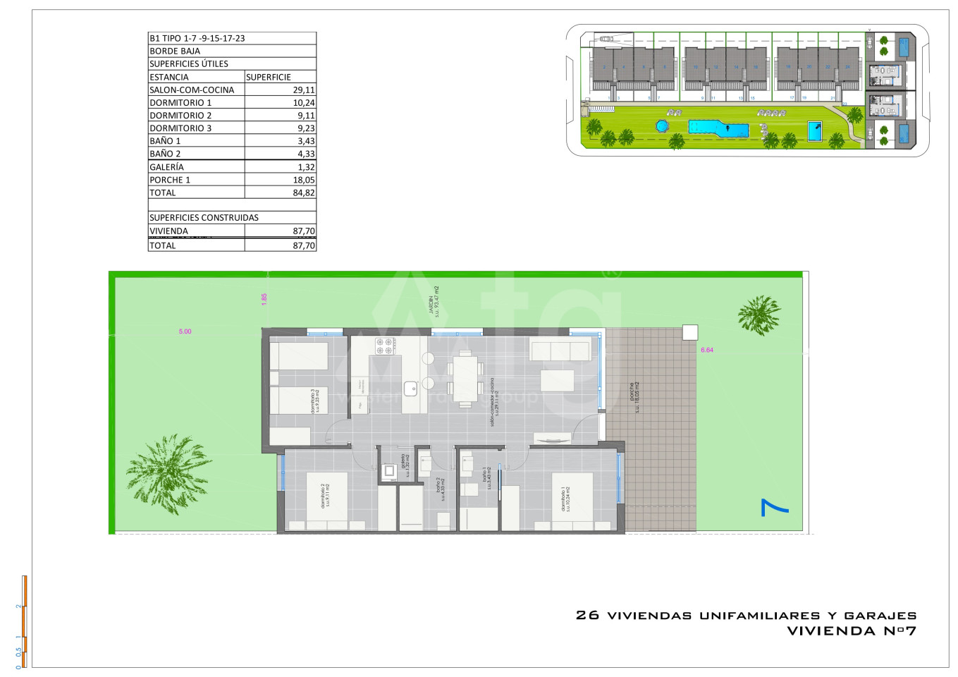 Bungalow cu 3 dormitoare în Pilar de la Horadada - IV62984 - 1