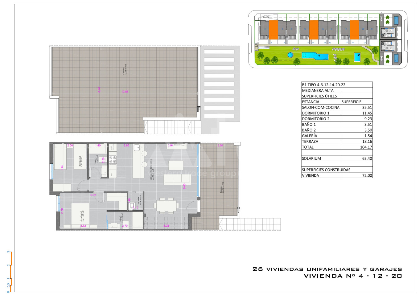 Bungalow de 2 habitaciones en Pilar de la Horadada - IV62991 - 1