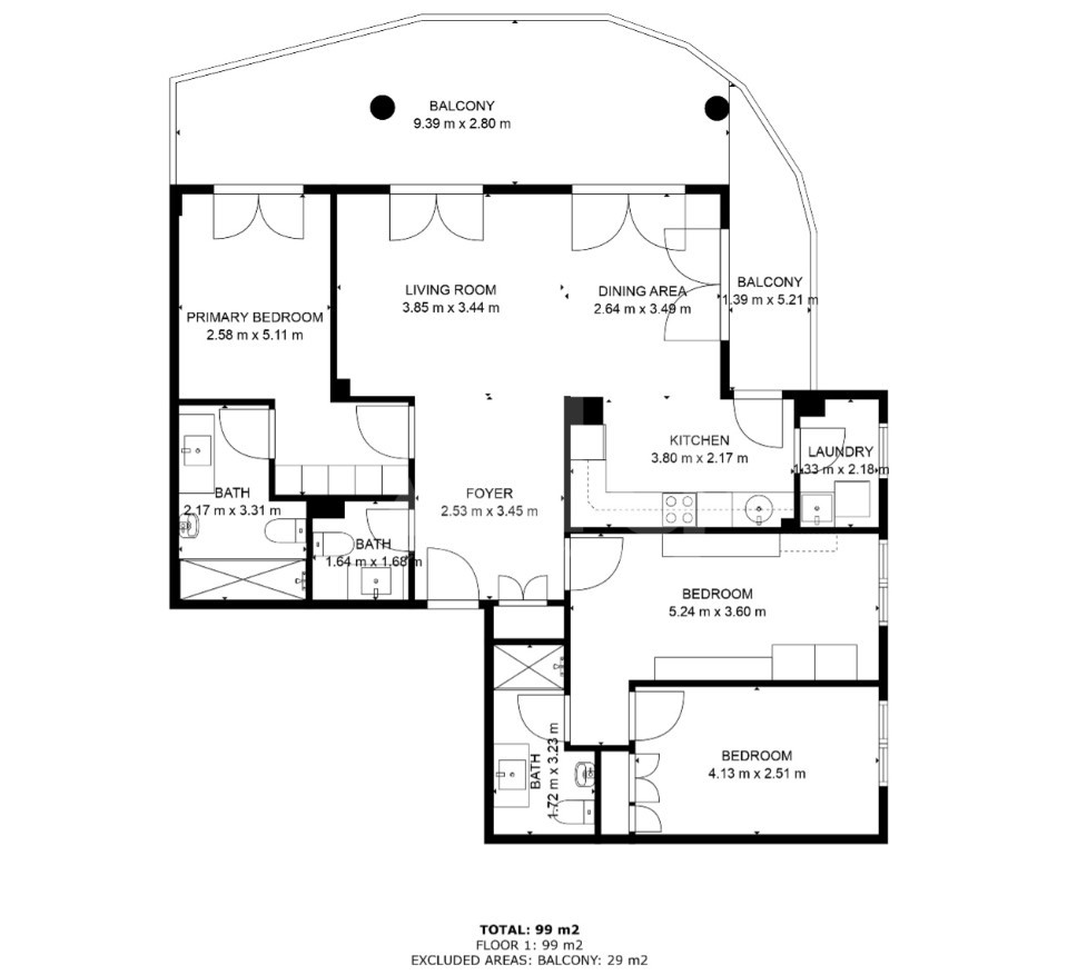 Apartament cu 3 dormitoare în El Campello - CBB63120 - 1