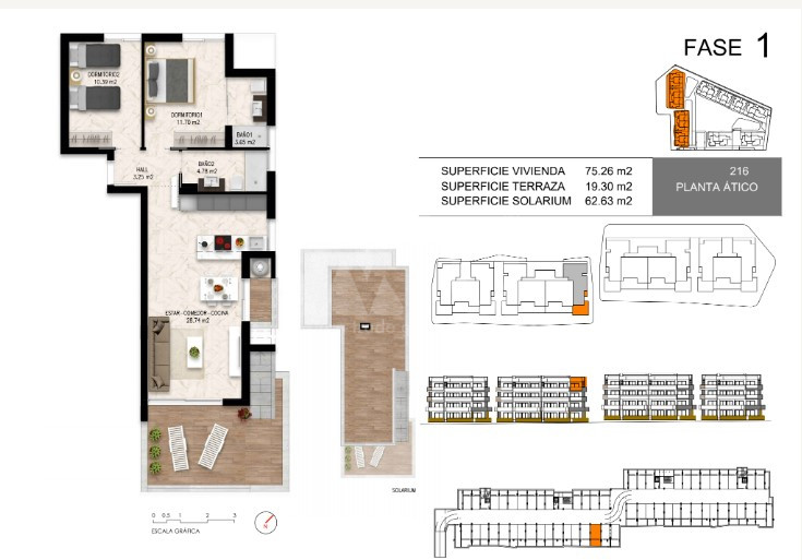 Ático de 2 habitaciones en Playa Flamenca - GS63386 - 1