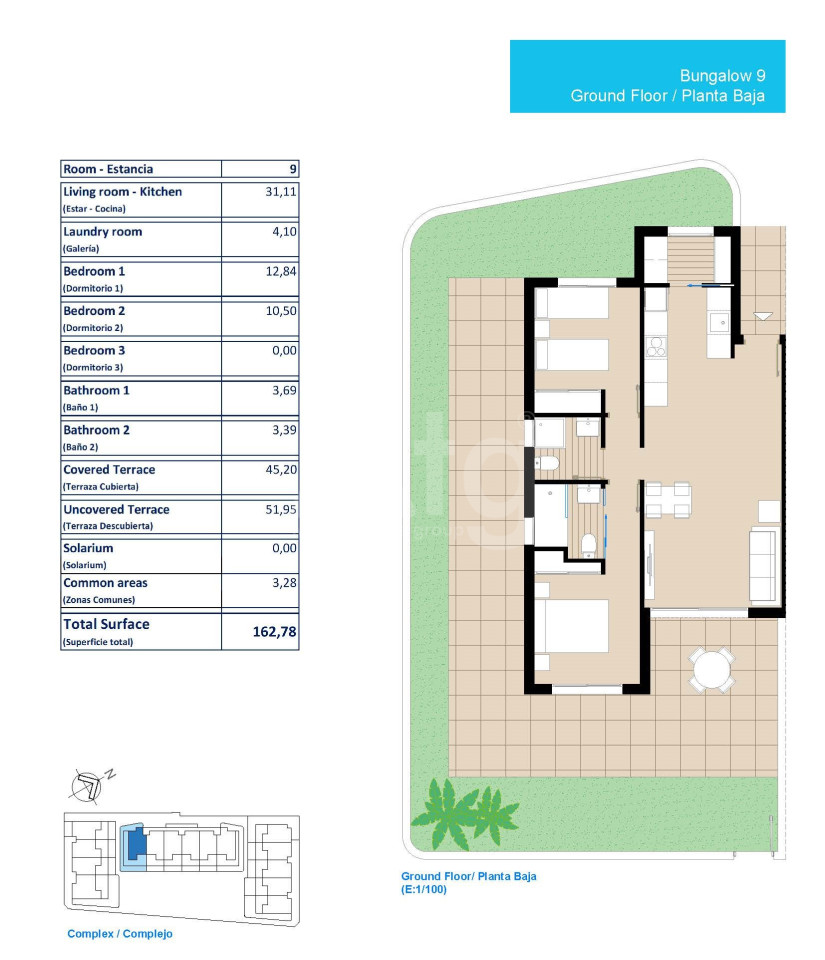 Bungalow de 2 chambres à Pilar de la Horadada - LMR63798 - 1