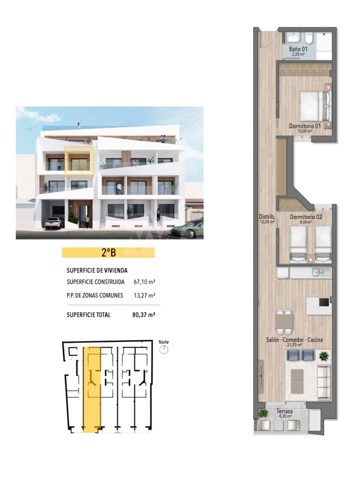 2 bedroom Apartment in Torrevieja - TMR69902 - Photo 1