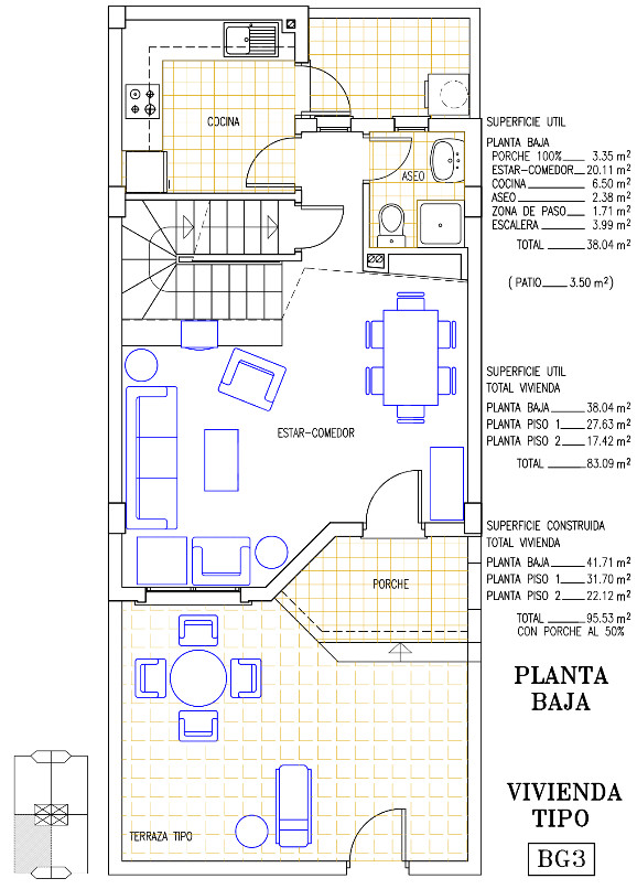 3 Schlafzimmer Reihenhaus in Santa Pola - US117298 - 1