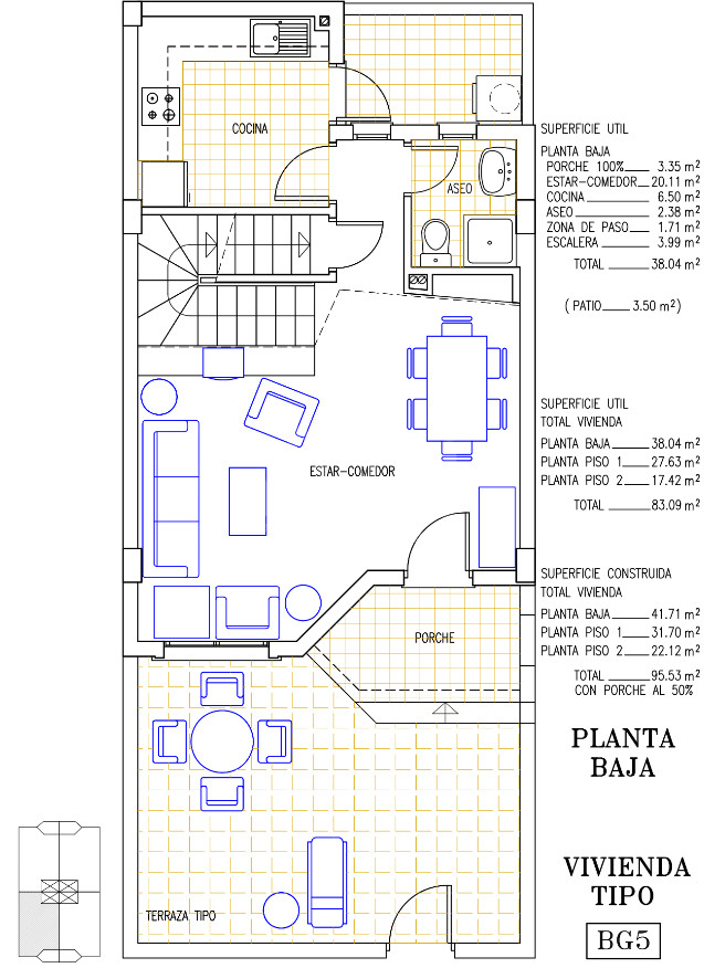 3 Schlafzimmer Reihenhaus in Santa Pola - US117302 - 1