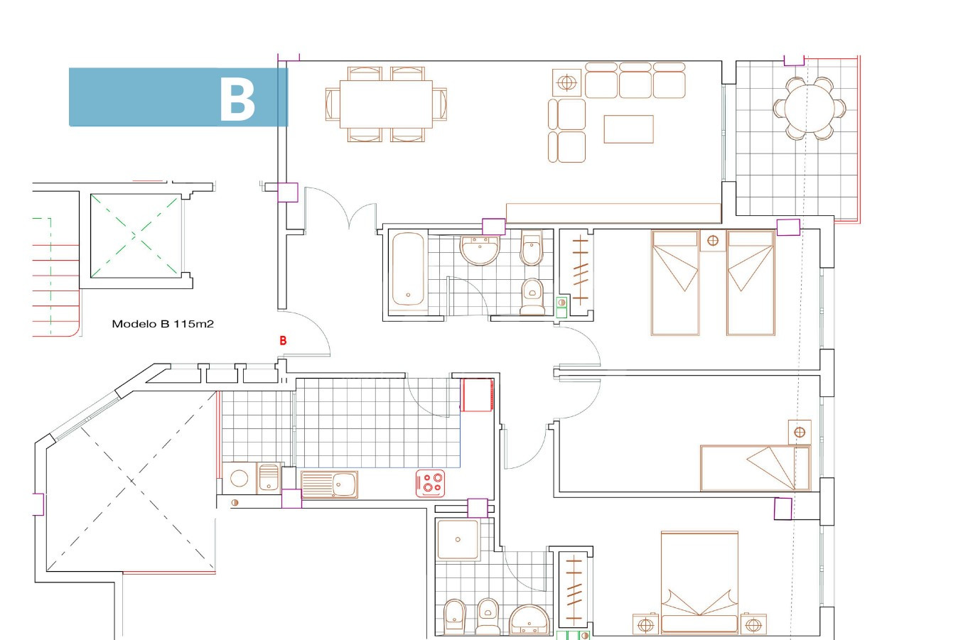 Apartament cu 3 dormitoare în Alcantarilla - HJL73841 - Imagini 1