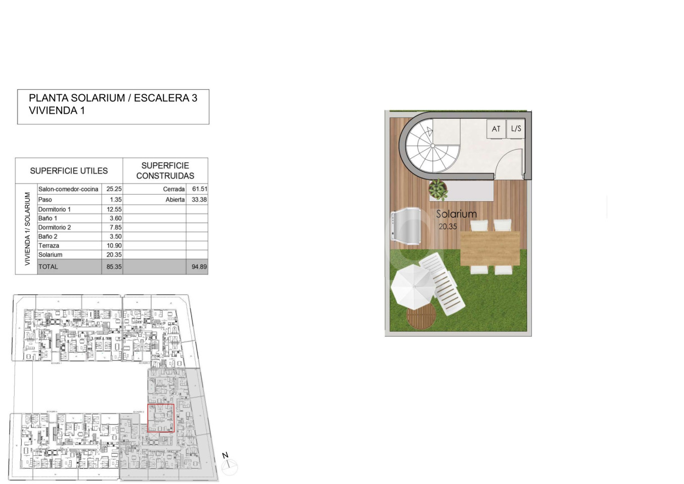 Penthouse de 2 chambres à Santa Pola - US81844 - Photo 2