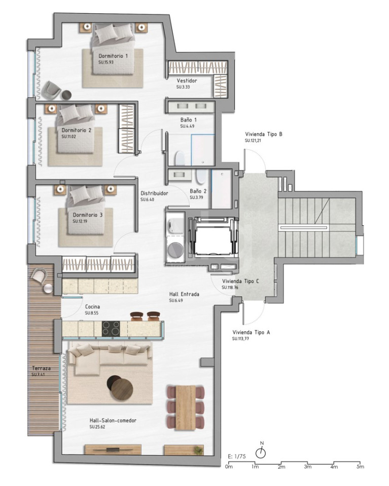 Appartement de 3 chambres à Guardamar del Segura - PM118237 - 1