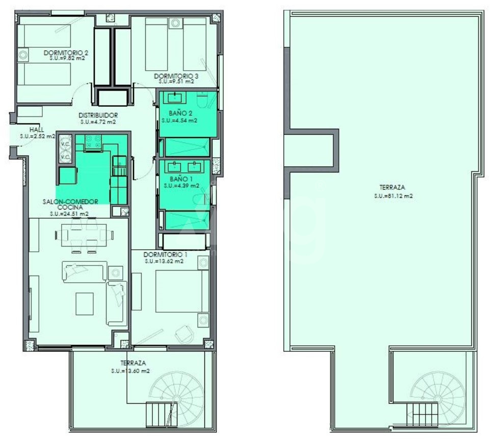Penthouse cu 3 dormitoare în Calpe - GHB118285 - 1