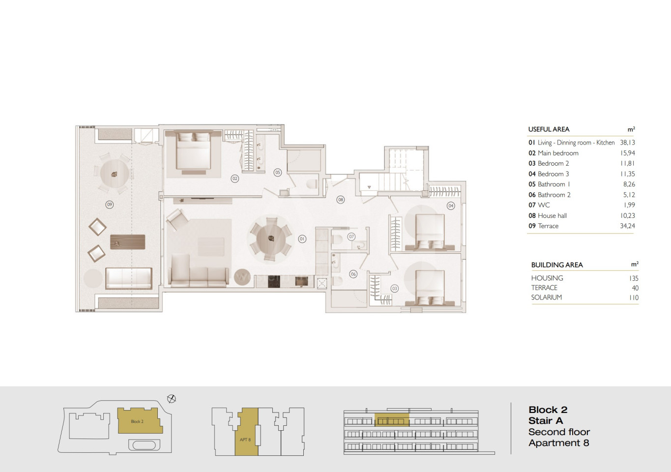 3 Schlafzimmer Penthouse-Wohnung in Las Colinas - LCG86031 - Foto 1