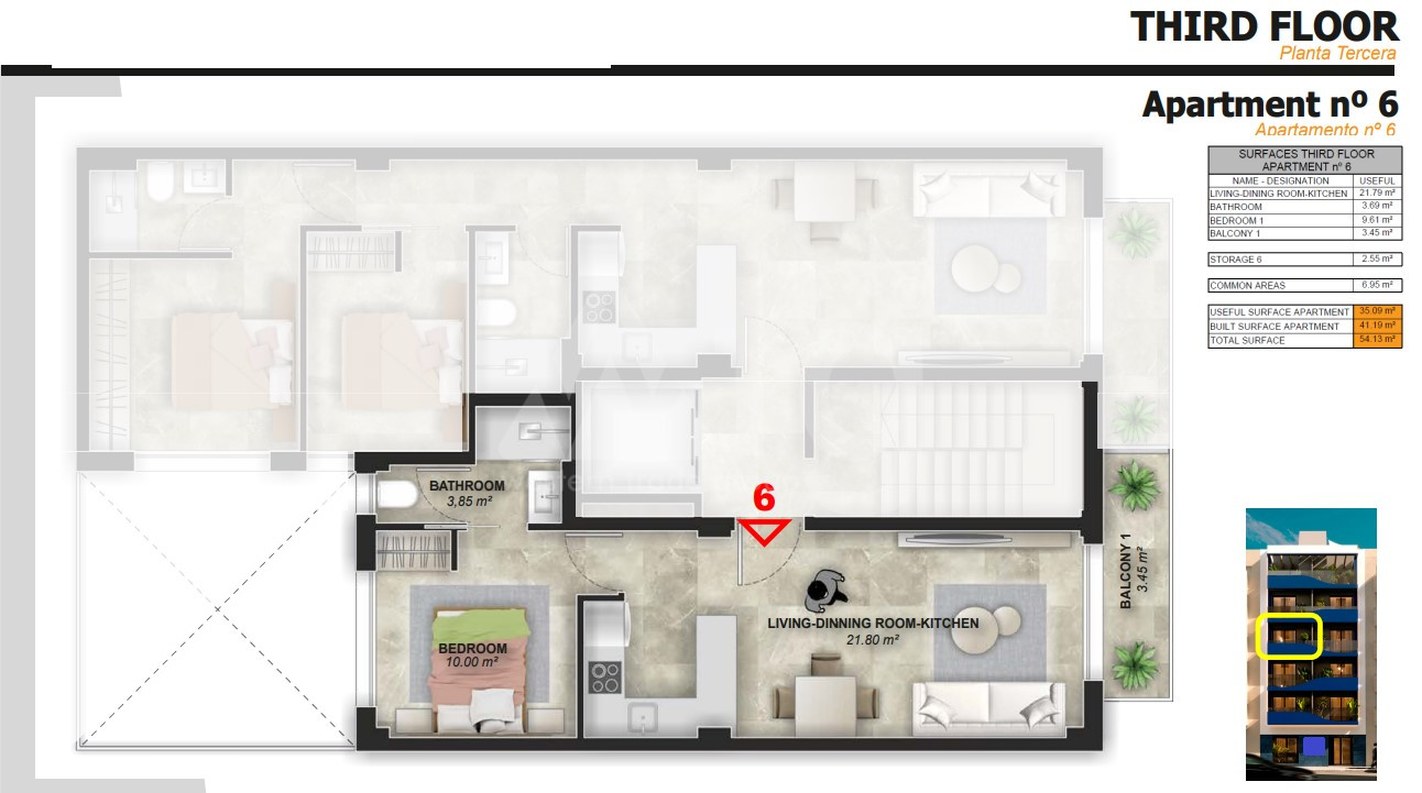Appartement de 1 chambre à Torrevieja - CBM89762 - Photo 1