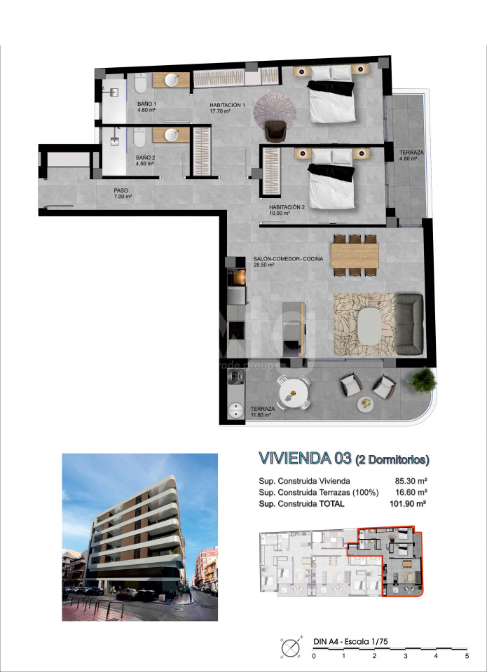 Apartament w Santa Pola, 2 sypialnie - SOL92509 - Zdjęcie 1