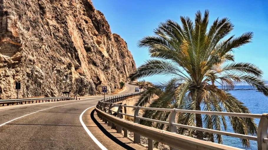 Serpentine road in the mountains, Spain