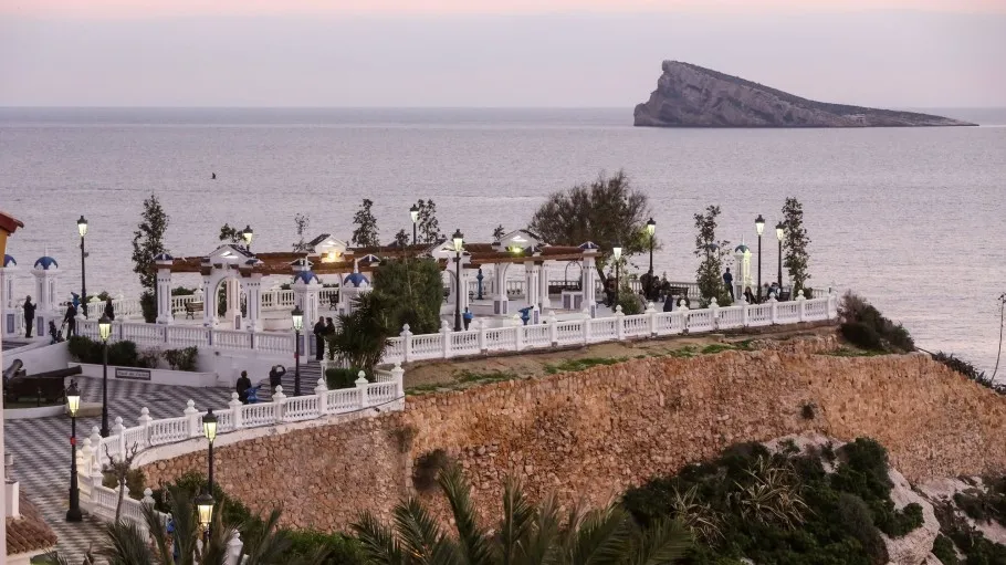 View of Placa del Castell Overlooking the Sea 