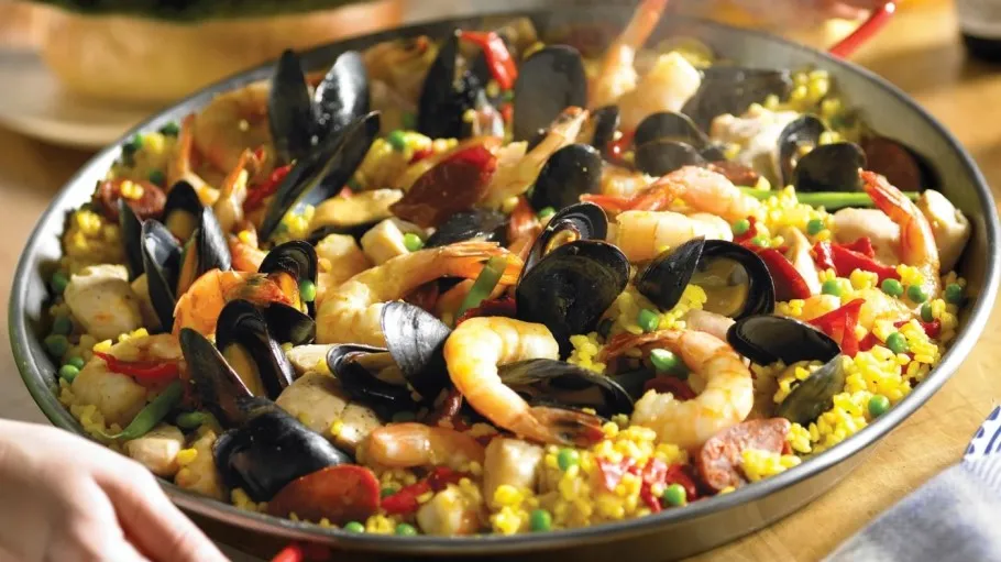 Paella, a traditional dish of Spanish cuisine