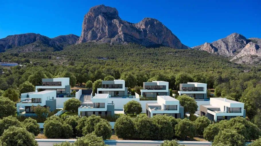 Lotissement résidentiel moderne avec des villas, Polop, Espagne