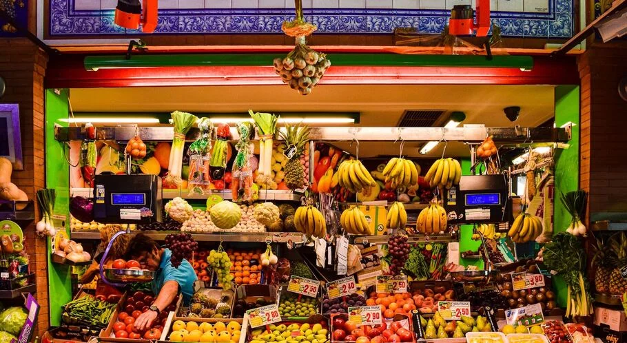 Food market in Spain